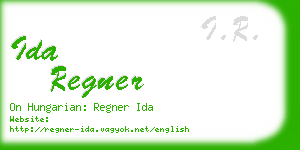 ida regner business card